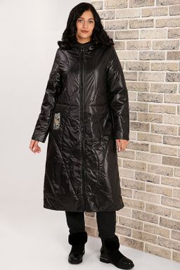 Пальто с рисунком на спине - Almond фото 2