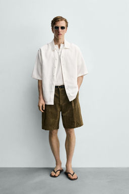 CAMISA FLUIDA VISCOSA - LINO / Blanco roto