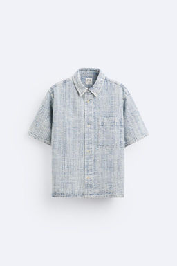 JACQUARD DENIM SHIRT - Zara фото 6