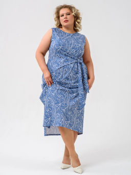 100% ХЛОПОК Платье Белые тюльпаны - Оптима фото 7