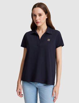 Lacivert Comfort Fit Polo Yaka Ti__rt