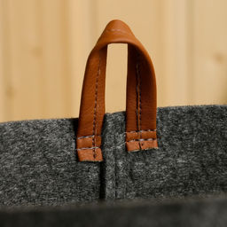 Органайзер для хранения с боковыми ручками, принт березка, серый, 28х28х26 см - Simaland фото 4