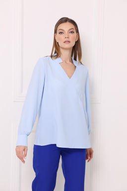 Блузка с фигурным воротом - Looklikecat фото 3