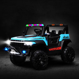 Электромобиль детский "Крутой внедорожник"(цвет синий)