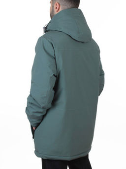 6963 GRAY/TURQUOISE Куртка мужская зимняя (200 гр. био-пух)