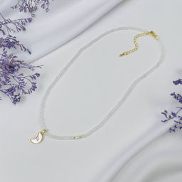 Бусы-Чокер из Горного хрусталя и Жемчуга с перламутровой подвеской