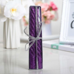 Набор свечей витых, 1.5×15 см, 2 шт., блестки, сиреневый