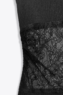 LACE TRIM SHORT DRESS - Zara фото 8