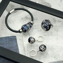 Серьги из муранского стекла NEMESIS LS3357