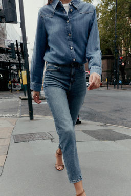 Z1975 FLUID DENIM SHIRT - Zara фото 3