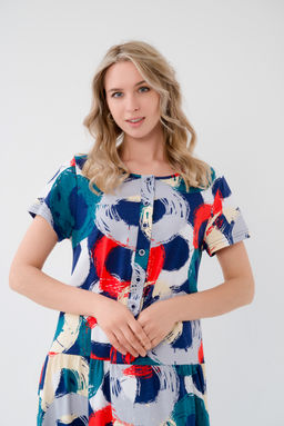 Платье женское из кулирки Кармелита круги - Амадэль фото 10