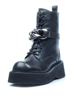 01-CYX03-1 BLACK Ботинки демисезонные женские (натуральная кожа, байка) - Фабричный китай фото 6