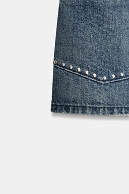 SHORTS DENIM TRF TACHAS / Azul - Zara фото 5