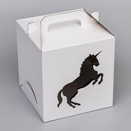 Цена за 5 шт. Кондитерская упаковка «Единорог», 2 окна, 26×26×28 см