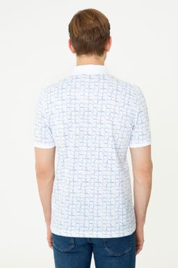 U. S. Polo Assn Мужская темно-синяя футболка с воротником-поло - U.s. polo assn фото 4