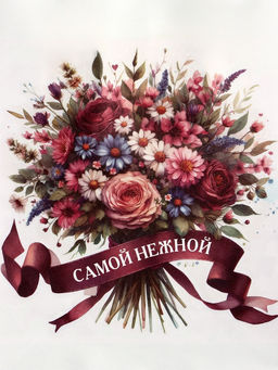 Цена за 3 шт. Пакет подарочный крафт Самой нежной, 12?6?16 см