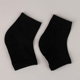 Напяточники для педикюра, увлажняющие, универсальный размер, 16×8.5 см, чёрные