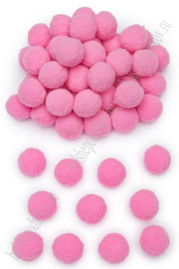 Помпоны Premium 1,8-2 см (100 шт) SF-3309, розовый №02