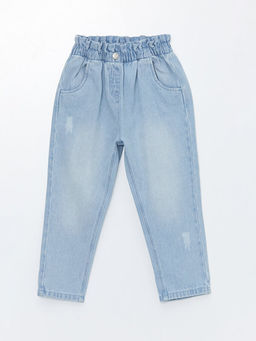 Beli Lastikli Basic K?z Bebek Jean Pantolon