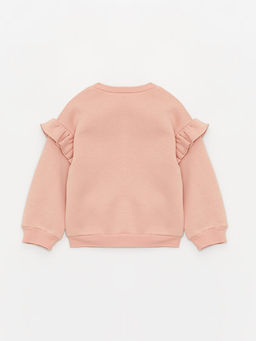Bisiklet Yaka Uzun Kollu Daisy Duck Bask?l? K?z Bebek Sweatshirt - Waikiki фото 2