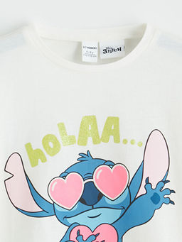 Lilo ve Stitch Bask?l? K?z ?ocuk Ti??rt