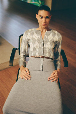PLAIN KNIT MIDI SKIRT