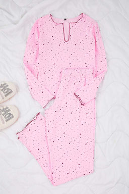 Ekru Pamuklu Likral? Yumusak Tuse Kalpli Baby Overlok Detayl? Orme Pijama Tak?m? THMAW26PT00166 - Trendyolmilla фото 9