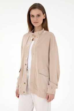 Женский свитшот песочного цвета Неожиданная скидка в корзине