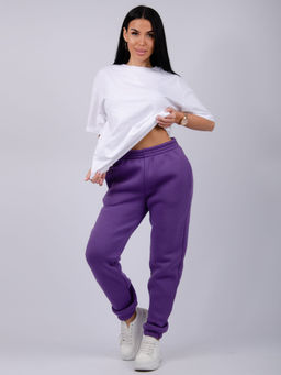 Джоггеры Мистерия 5, футер 3-х нитка начес - Малина фото 13