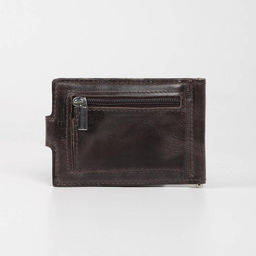 Зажим для купюр на кнопке, цвет коричневый - Simaland фото 2