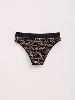 CONTE Poetic LB 1528 Трусы бикини из хлопка с ажурной тесьмой black-coffee - Conte elegant фото 5