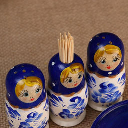 Набор для специй дерево Гжель, 15 мл., ручная роспись - Simaland фото 3