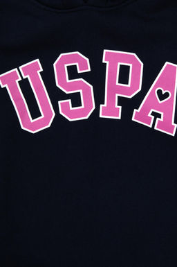 K_z _ocuk Lacivert _ardonlu Kap__onlu Sweatshirt Sepette S_rpriz _ndirim - U.s. polo assn фото 4