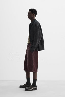 LIMITED EDITION VELVET BERMUDA SHORTS - Zara фото 4