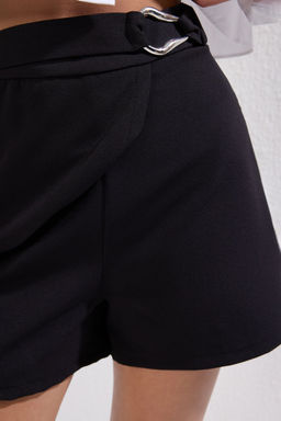 TRENDYOLMILLA Siyah Aksesuarl? Dokuma Sort Etek TWOAW24SR00061  фото 4