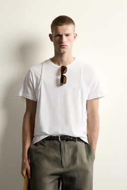 CAMISETA EFECTO SUPERPOSICI?N / Blanco - Zara фото 2