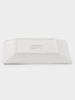 Тарелка квадратная Доляна White Labe, 20×2 см, фарфор, белая