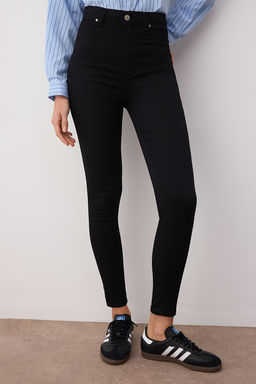 TRENDYOLMILLA Siyah Yuksek Bel Jegging Jeans TWOAW24JE00264 фото 3