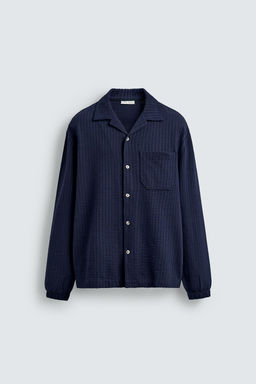 COMFORT SEERSUCKER OVERSHIRT - Zara фото 7