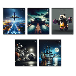 Светоч Т202 Тетрадь ученическая общая, A5 80 л. на скобе 65 г/кв.м , белизна 100 % 5 шт. клетка 01524 Океан возможностей