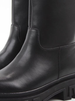 04-PAT148-1Z BLACK Ботинки зимние женские (натуральная кожа, 100% шерсть)