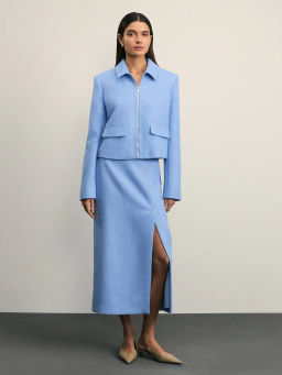 Укороченный жакет на молнии / Zarina фото 7