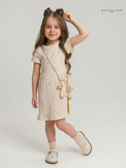 Платье Лето лапша кофейные сердечки