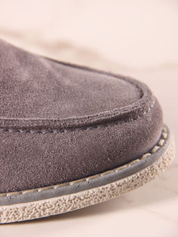 Лоферы 176.rosegr.Серый замок замша