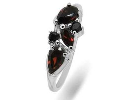 Кольцо из серебра гранат, Иванна