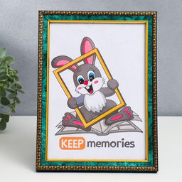 Фоторамка для фото 15×21 см Keep memories, Nora, пластик, малахит