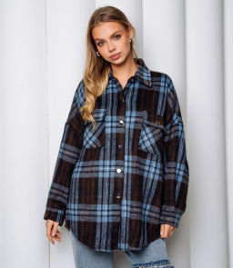 Рубашка #КТ25552, синий