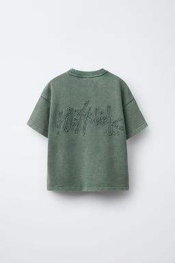 GRAFFITI FADED-EFFECT T-SHIRT - Zara фото 2