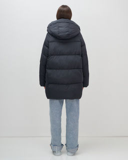 Куртка двубортная женская зимняя с капюшоном черного цвета 7736Ch Бренд: Visdeer  фото 15