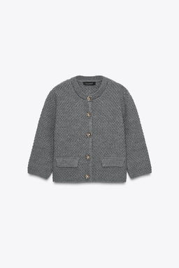 CARDIGAN WITH RHINESTONE BUTTONS - Zara фото 6